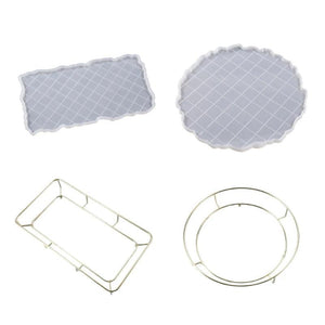 F19D Irregular Edge Epoxy Casting Mold for Making Tray DIY