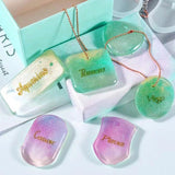 3Pcs Pendant Clay Molds Multi-Shapes Silicone Keychain Moulds with Holes