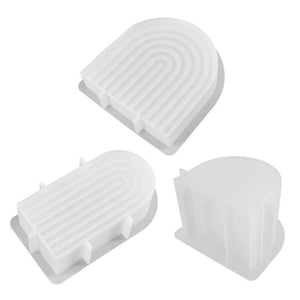 U-shape Candle Silicone Mold for Desktop Decoration Gypsum Epoxy Resin