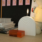 U-shape Candle Silicone Mold for Desktop Decoration Gypsum Epoxy Resin