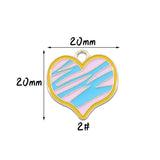 10pcs Irregular Love Heart Enamel Charms Dripping Oil Jewelry