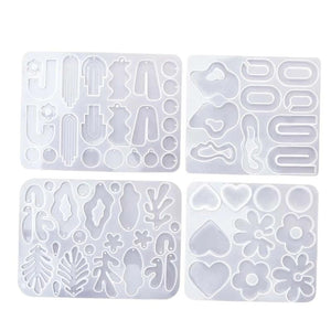 High Temp Resistant Silicone Casting Leaves Heart Flower Shape DIY Pendant