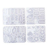 High Temp Resistant Silicone Casting Leaves Heart Flower Shape DIY Pendant