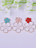 10pcs Alloy Metal Flower Charms Pendant DIY Jewelry Making