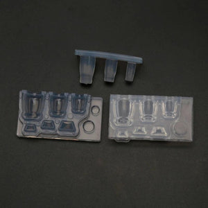 3D Small Glass Bottle Resin Mold Drink Bottle Jar Goblet Cup Silicone Resin Mold