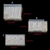 3D Small Glass Bottle Resin Mold Drink Bottle Jar Goblet Cup Silicone Resin Mold