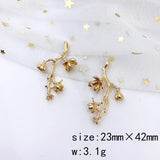 4Pcs/Lot Flower Shape Earring Charms Jewelry Findings