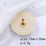 4Pcs/Lot Cooper Metal Rhinestone Charm Earrings