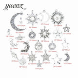 23pcs Mix Metal Antique Sun Star Moon Charm for Jewelry Making