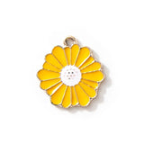 10pcs/Lot Daisy Flower Enamel Charms Necklace DIY Pendant Jewelry Accessories
