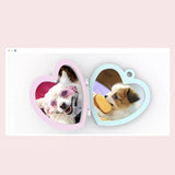 Heart/Oval Silicone Mold Photo Frame Resin Mold Keychain Pendant Silicone Mold