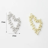 Heart Charms Pendant 10PCS/lot DIY Necklace Jewelry Making