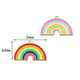 10pcs Colorful Rainbow Charms Pendants for Jewelry Making