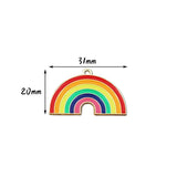 10pcs Colorful Rainbow Charms Pendants for Jewelry Making