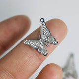 4Pcs Stainless Steel Butterfly Charms Earring Pendant Necklace DIY