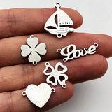 10pcs Stainless Steel Sailing Boat Jewelry Finding Voyage Ships Earrings