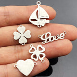 10pcs Stainless Steel Sailing Boat Jewelry Finding Voyage Ships Earrings