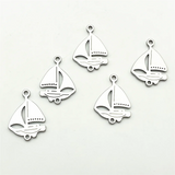 10pcs Stainless Steel Sailing Boat Jewelry Finding Voyage Ships Earrings