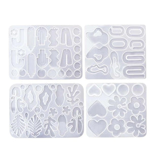 4x Silicone Casting for DIY Jewelry Making Earring Pendant