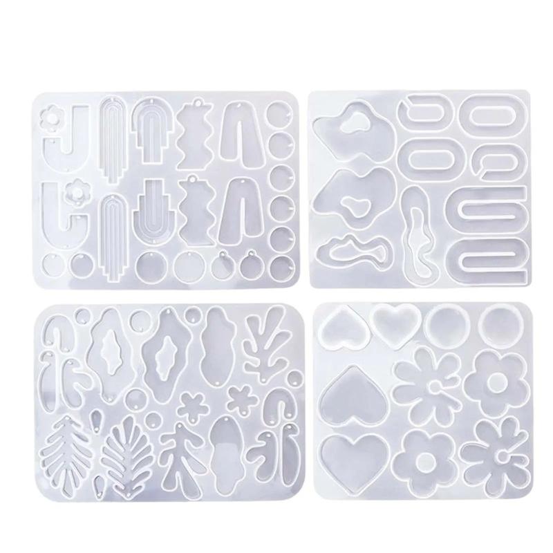 4x Silicone Casting for DIY Jewelry Making Earring Pendant