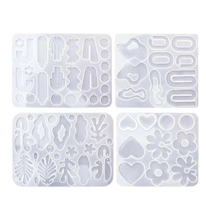 4x Silicone Casting for DIY Jewelry Making Earring Pendant