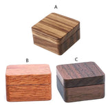 Walnut Wood Cufflink Jewelry Storage Box