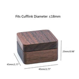 Walnut Wood Cufflink Jewelry Storage Box