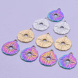 10pcs Star Plate Charms Stainless Steel Pendant for Punk Necklace