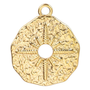 10pcs Star Plate Charms Stainless Steel Pendant for Punk Necklace