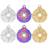 10pcs Star Plate Charms Stainless Steel Pendant for Punk Necklace