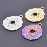 10pcs Star Plate Charms Stainless Steel Pendant for Punk Necklace