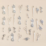 31pcs Mixed Charms Wool Scissors Needle Metal Charms Pendant for Earring Jewelry
