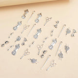 31pcs Mixed Charms Wool Scissors Needle Metal Charms Pendant for Earring Jewelry