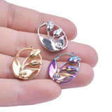 5pcs/Lot Oval Cutout Flower Charms Plant Pendant For Jewellery Making