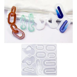 4Pcs Keychain Earrings Molds Jewelry Casting DIY Crafts