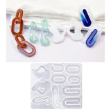 4Pcs Keychain Earrings Molds Jewelry Casting DIY Crafts
