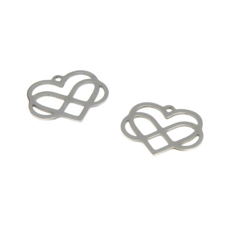 5pcs Stainless Steel Polyamory Charm for Jewelry Making