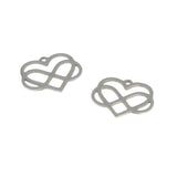 5pcs Stainless Steel Polyamory Charm for Jewelry Making