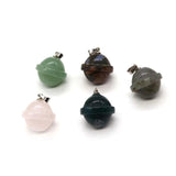 Pink Crystal Glitter Stone Pendant for DIY Jewelry Making