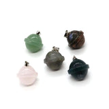 Pink Crystal Glitter Stone Pendant for DIY Jewelry Making