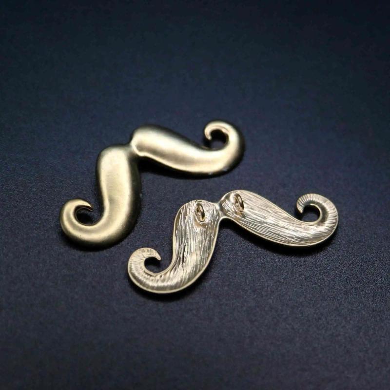 Vintage 17x43mm Mustache Pendant Charm DIY Supplies