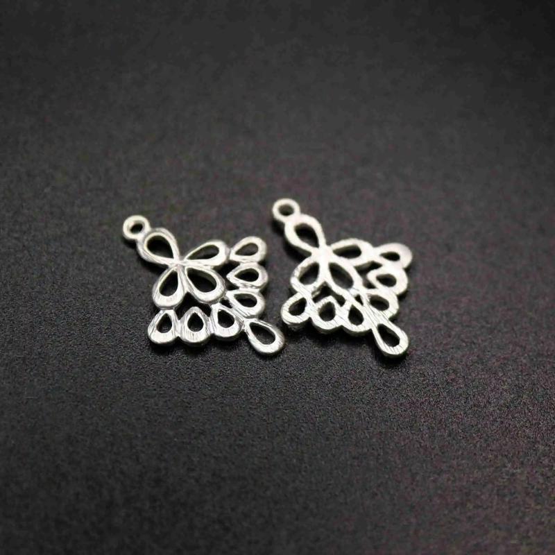 Vintage Silver Plated Brass DIY Charm Supplies
