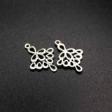 Vintage Silver Plated Brass DIY Charm Supplies