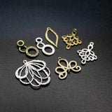 Vintage Silver Plated Brass DIY Charm Supplies
