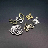 Vintage Silver Plated Brass DIY Charm Supplies