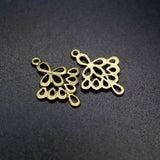 Vintage Silver Plated Brass DIY Charm Supplies