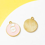 Enamel Music Disc Charms Pendant for DIY Jewelry Making