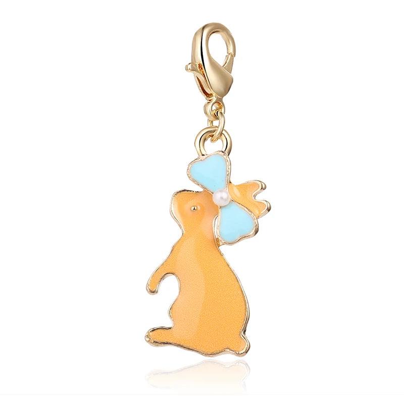 Drip rabbit lobster clasp DIY accessories DZ131 pearl pendant