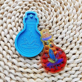 5Pcs Vase Bottle Silicone Keychain Mold Resin Pendant Craft Tool