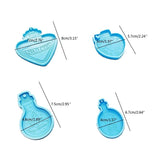 5Pcs Vase Bottle Silicone Keychain Mold Resin Pendant Craft Tool
